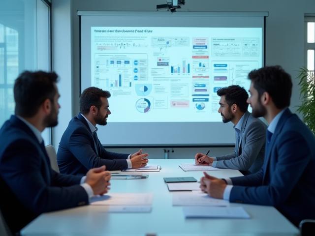 Equipo analizando diagramas de procesos